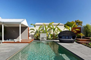 Compass fibreglass pools - Bi-luminite pool colour Beach