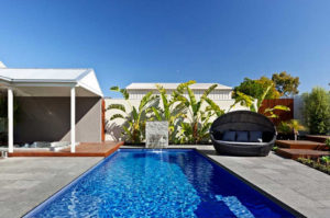 Compass fibreglass pools - Bi-luminite pool colour Pacific