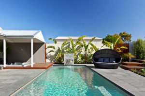 Compass fibreglass pools - Bi-luminite pool colour Pearl