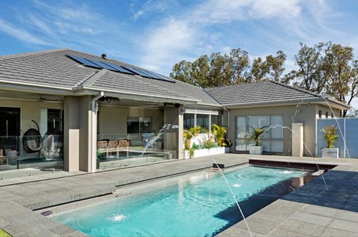 Compass Pools Australia Vivid Fibreglass Pool Colours Grey Marble Water Colour