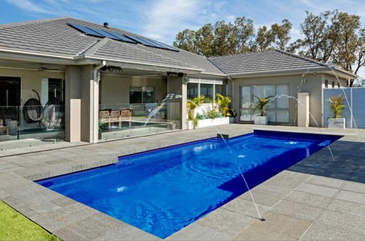 Compass Pools Australia Vivid Fibreglass Pool Colours Royal Blue Water Colour