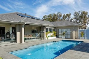Compass Pools Australia Vivid Fibreglass Pool Colours ice Blue Water Colour
